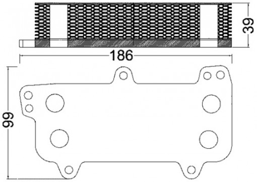 Radiator ulei potrivit VW CALIFORNIA T5 CAMPER, MULTIVAN T5, TOUAREG, TRANSPORTER T5 2.5D 01.03-05.10