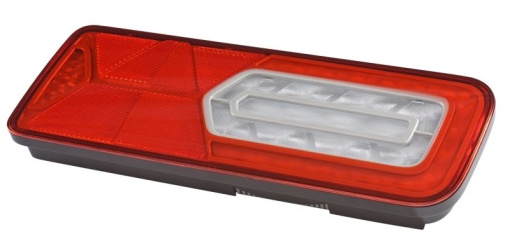 Stop spate dreapta LC12T (LED, 24V, cu intermitent, cu far ceață, lumina de marșarier, cu stop, lumină de parcare, reflector triunghiular) potrivit SCHMITZ
