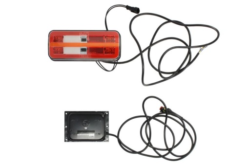 Stop spate stanga/dreapta (LED, 24V, cu intermitent, lumina de marșarier, cu stop, lumina de parcare, reflector, indicator dinamic, lungime cablu: 0,2m, cu un rezistor de sarcină indicator)