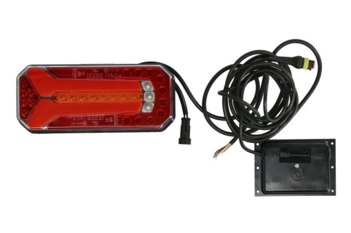 Stop spate stanga/dreapta W150DD (LED, 12V, cu intermitent, cu far de ceață, lumina de marșarier, cu stop, lumină de parcare, reflector, indicator dinamic, lungime cablu: 0,2m, cu un rezistor de sarcină indicator)