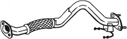 Teava esapament Fata (flexibil) potrivit VW BEETLE, EOS, GOLF PLUS V, GOLF V, GOLF VI, JETTA III, JETTA IV, SCIROCCO III, TOURAN 1.4 11.05-
