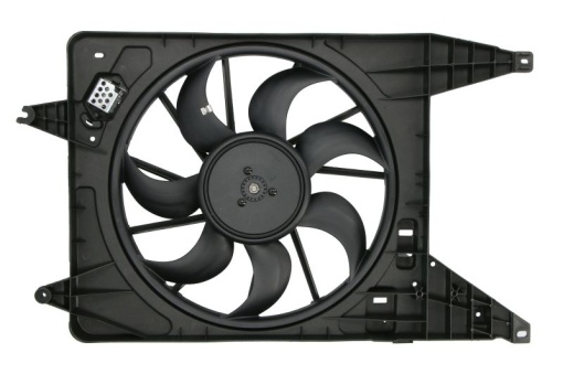 Ventilator radiator (cu carcasa) potrivit DACIA LOGAN, LOGAN EXPRESS, LOGAN MCV, SANDERO 1.5D 05.10-