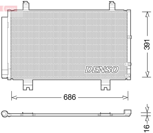 Condensator climatizare (cu uscator) potrivit LEXUS GS 2.5/3.5H 01.12-
