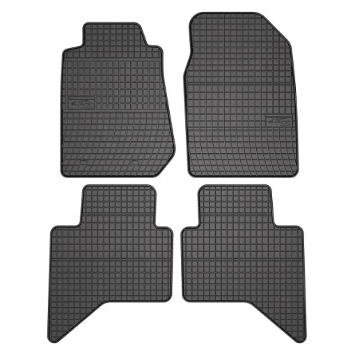 Covoras podea cauciuc FROGUM Rubber, 4 buc BASIC, fata/spate, set, culoare negru, potrivit ISUZU D-MAX II 06.12-, Pick-up