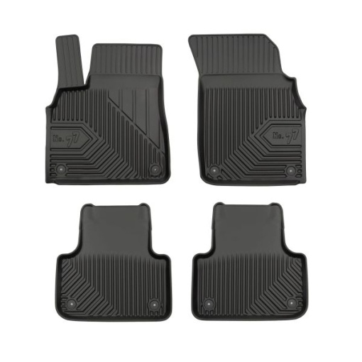 Covoras podea cauciuc FROGUM TPE, 4 buc No. 77, fata/spate, set, culoare negru, potrivit AUDI Q7, Q8; LAMBORGHINI URUS 01.15-