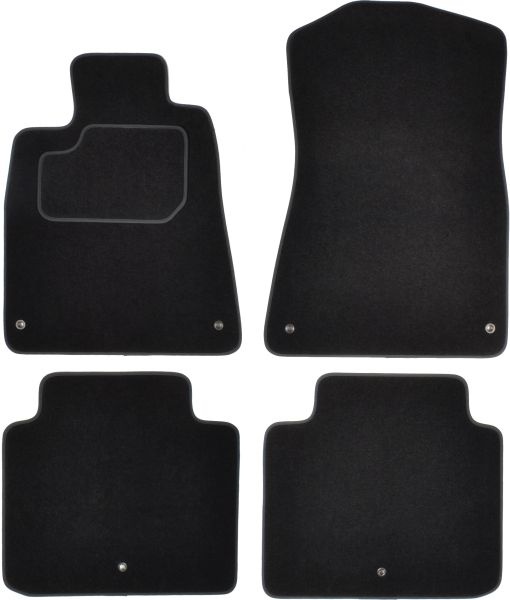 Covoras podea cauciuc MAMMOOTH Velours, 4 buc, fata/spate, set, culoare negru, potrivit LEXUS GS 04.05-11.11, Saloon