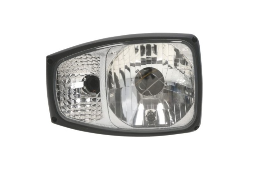 Far dreapta (H4/PY21W/W5W, manual, culoare insert: crom platinat, culoare indicator: transparent) potrivit JCB 400, 5, 500, FASTRAC, TM