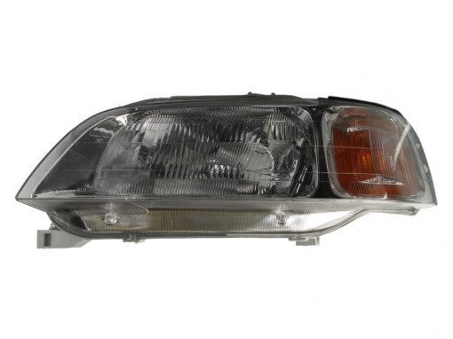 Far Stanga (H4, electric, fara motoras, culoare insertie: cromat, culoare semnalizator: transparent) potrivit HONDA CIVIC VI -01.01