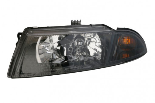 Far Stanga (H4, electric, fara motoras, culoare insertie: negru) potrivit MITSUBISHI CARISMA