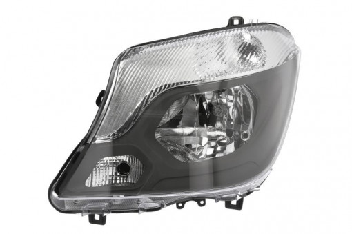 Far stanga (H7, reglaj electric, cu motoras, fundal cromat, fundal transparent) MERCEDES SPRINTER 3,5-T (906), SPRINTER 3-T (906), SPRINTER 4,6-T (906) dupa 2013