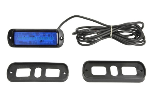 Girofar (albastru, 12/24V, LED, 21W, montare rigidă, 2-puncte montare, numar programe: 2, direcțional; pentru montare pe suprafete verticale; bliț sincronizat; fir 3m)