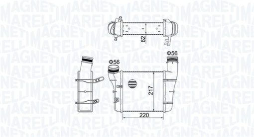 Intercooler potrivit AUDI A4 B6, A4 B7, A6 C5 1.9D/2.0D 11.00-03.09