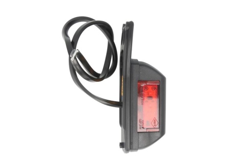 Lumina clarificare dreapta, rosu/alb, LED, inaltime 130mm; latime 43,1mm; adancime 44,5mm, în relief, lungime cablu 500mm, cu cuier, 12/24V