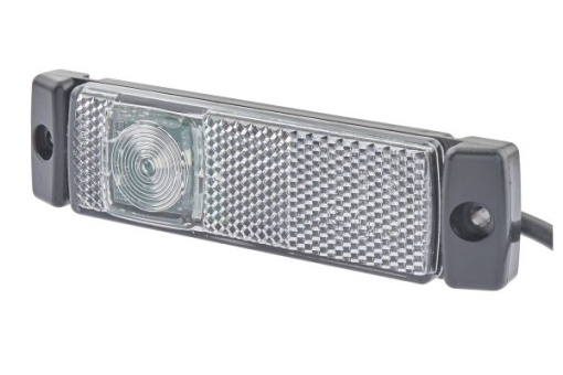 Lumina delimitare stanga/dreapta, alb, LED, inaltime 16mm; latime 130mm; adancime 32mm, surub/fixare orizontala/fixare verticala, lungime cablu 500mm, 24V (IP6K9K)