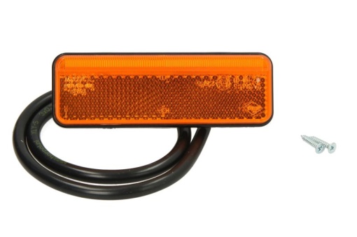 Lumini clarificare stanga/dreapta, portocaliu, LED, inaltime 35mm; latime 102mm; adancime 13mm, suprafata, lungime cablu 500mm, fara relief, 12/24V (cu functie de semnalizator lateral; cu reflector)