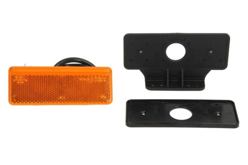 Lumini clarificare stanga/dreapta, portocaliu, LED, inaltime 44mm; latime 113mm; adancime 13mm, în relief, lungime cablu 500mm, cu cuier, 12/24V (cu functie de semnalizator lateral; cu reflector)