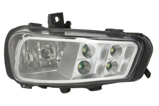 Proiector ceata Dreapta (H11/LED, cu iluminare curba) 24V potrivit MERCEDES ACTROS MP4 / MP5 07.11-