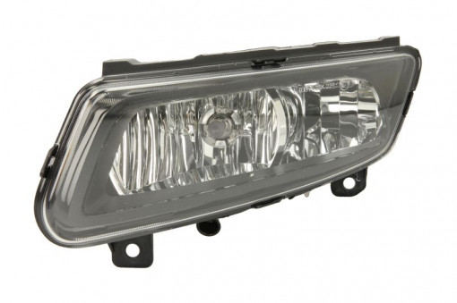 Proiector ceata Stanga (H8, cu lumini curbe; Mod. BlueGT / GTI / R-Line; negru) potrivit VW POLO, POLO IV, POLO V 06.09-