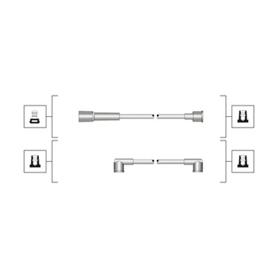 Set cablaj aprindere potrivit BMW 3 (E30), 3 (E36), 3 (E46), 5 (E12); DAIHATSU CUORE II, CUORE III; FSO 125P, POLONEZ I; LANCIA BETA, BETA H.P.E., BETA SPIDER, TREVI; MAZDA 121 I 0.8-2.0 10.67-09.01