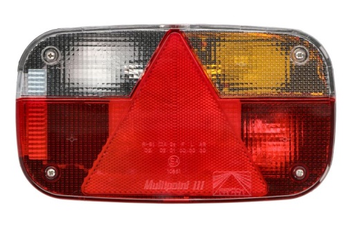 Stop spate dreapta (12V, cu intermitent, lumina de marșarier, cu stop, lumina de parcare, reflector triunghiular conector: Bayonet 5PIN)