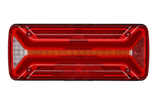 Stop spate dreapta ECOLED II (LED, 10/30V, cu intermitent, cu far de ceata, marsarier, cu stop, lumina de parcare, reflector triunghiular, indicator dinamic, conector: AMP 7PIN Bayonet)