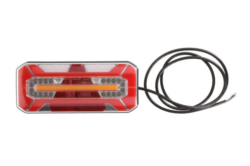 Stop spate dreapta (LED, 12/24V, cu intermitent, cu lumina de ceata, lumina de marșarier, cu lumina stop, lumini parcare, reflector triunghiular, lungimea cablu : 0,2m)