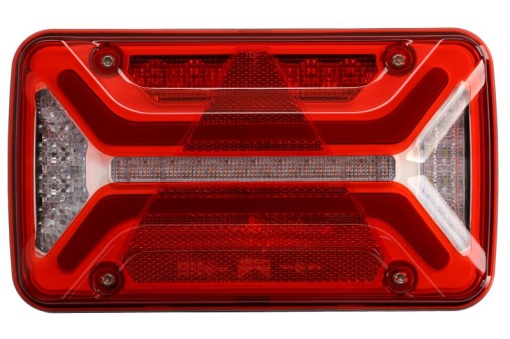 Stop spate stanga MULTILED III (LED, 12/24V, cu intermitent, cu far de ceata, marsarier, cu stop, lumina de parcare, reflector triunghiular, conector: 2x SuperSeal 2PIN/AMP 7PIN) potrivit ADR