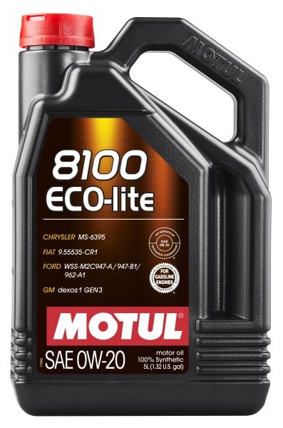 Ulei motor 8100 (5L) 0W20 ;API RC; SP; CHRYSLER MS-6395; DEXOS1 GEN2; DEXOS1 GEN3; FIAT 9.55535 CR1; FORD M2C947 A; FORD M2C947 B1; FORD M2C962 A1; HONDA; HYUNDAI; KIA; LEXUS; MAZDA; MITSUBISHI; NISSA