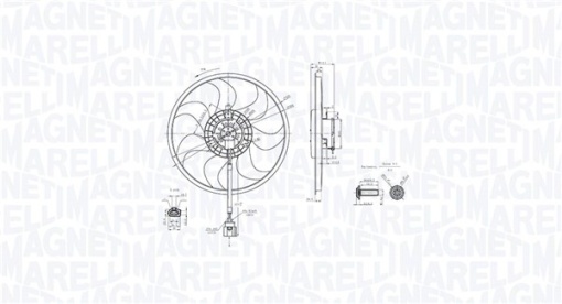 Ventilator radiator potrivit VW CALIFORNIA T5 CAMPER, MULTIVAN T5, TRANSPORTER T5 1.9D-3.2 04.03-08.15