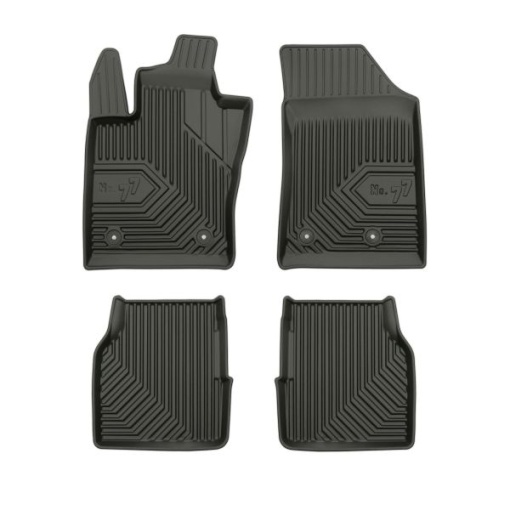 Covoras podea cauciuc FROGUM TPE, 4 buc No. 77, fata/spate, set, culoare negru, potrivit ALFA ROMEO TONALE; JEEP COMPASS 12.16-