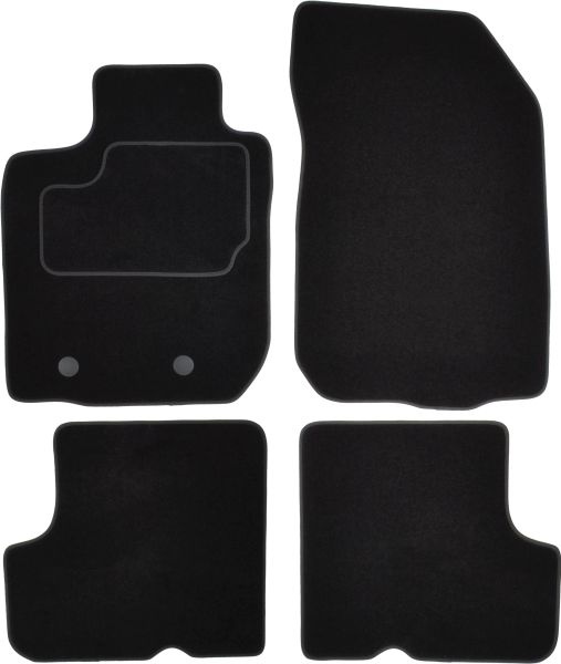 Covoras podea cauciuc MAMMOOTH Velours, 4 buc., fata/spate, set, culoare negru, potrivit DACIA DUSTER 04.10-01.18, Off-road / SUV