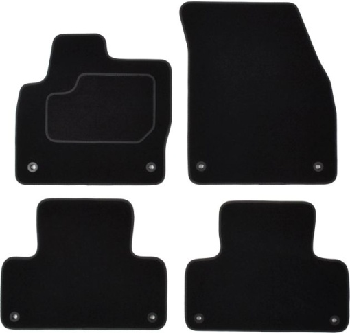 Covoras podea cauciuc MAMMOOTH Velours, 4 buc, fata/spate, set, culoare negru, potrivit LAND ROVER RANGE ROVER EVOQUE 06.11-12.19, Off-road / SUV