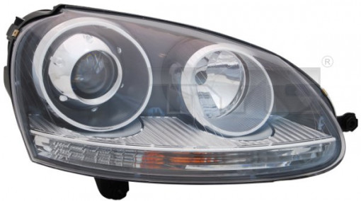 Far Dreapta (D2S/H7, electric, cu motor, culoare insertie: negru) potrivit VW GOLF V, JETTA III