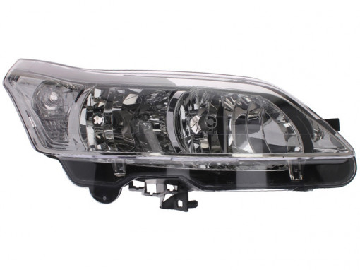 Far dreapta (H1/H7, reglaj electric, cu motoras, fundal negru/insertii crom) CITROEN C4, C4 I