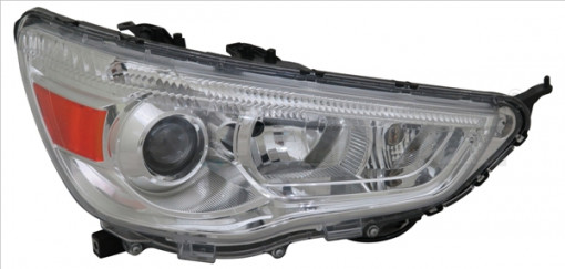 Far dreapta (H11/HB3, electric, cu motoras, fundal cromat, fundal portocaliu) MITSUBISHI ASX dupa 2010