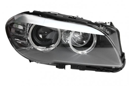 Far dreapta (H7/LED/PY24W, electric, cu motoras, fundal cromat, fundal transparent) BMW Seria 5 2009-2013