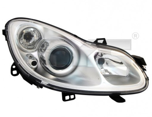 Far dreapta (H7, reglaj electric, cu motoras, fundal cromat) SMART FORTWO