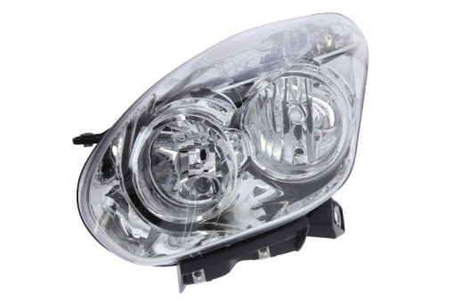 Far stanga (H1/H7, reglaj electric, cu motoras, fundal cromat) FIAT DOBLO OPEL COMBO, COMBO / TOUR
