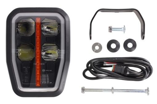 Fat stanga (LED, manual, horizontal, cu lumina de zi, culoare insert: negru, culoare indicator: portocaliu)