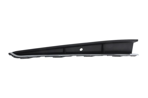 Grila ventilatie bara fata dreapta (inferior, cu dungă acoperită cu crom, plastic, negru/crom) potrivit VW POLO VI AW 09.17-12.20