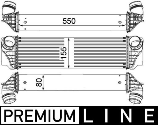 Intercooler potrivit BMW 5 (F10), 5 (F11), 5 GRAN TURISMO (F07), 7 (F01, F02, F03, F04) 2.0D-3.0H 02.08-02.17