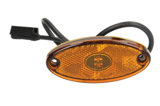 Lumina clarificare lumini stanga/dreapta; FLATPOINT II, portocaliu, LED, inaltime 46mm; latime 102mm, in relief, lungime cablu 500mm 24V (FLATPOINT II)
