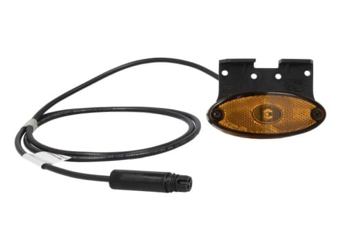 Lumina clarificare lumini stanga/dreapta; platPOINT II, forma: oval, portocaliu, LED, inaltime 46mm; latime 102mm; adancime 13mm lungimea cablu 1500mm, cu suport, 24V (conector: ASS3 3PIN, platPOINT II)