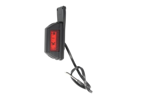 Lumina clarificare stanga, rosu/alb, LED, inaltime 130mm; latime 43,1mm; adancime 44,5mm, în relief, lungime cablu 500mm, cu cuier, 12/24V
