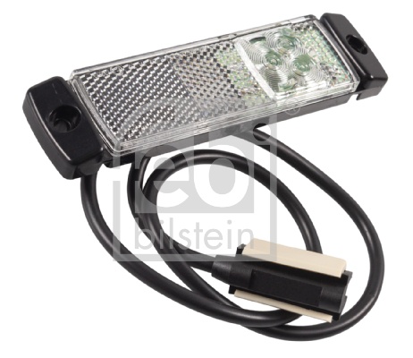 Lumina delimitare stanga/dreapta, forma: dreptunghiular, alb, LED, inaltime 32mm; latime 130mm; adancime 14/130mm lungime cablu 500mm, fara prindere, 12/24V (conector: CLICK-IN, IPIP67)