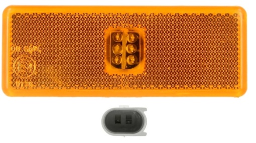 Lumina delimitare stanga/dreapta, portocaliu, LED, inaltime 45mm; latime 120mm 24V potrivit MERCEDES ACTROS, ACTROS MP2 / MP3, ACTROS MP4 / MP5 04.96-