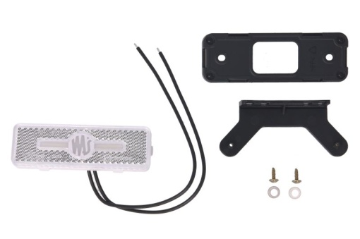 Lumini clarificare stanga/dreapta, forma: dreptunghiular, alb, LED, inaltime 36mm; latime 103mm; adancime 18mm, în relief/suprafata, lungime cablu 240mm, cu cuier, 12/24V (IP6K9K)