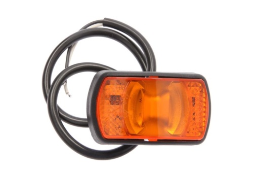 Lumini clarificare stanga/dreapta, portocaliu, LED, inaltime 42mm; latime 71mm; adancime 25mm, suprafata, lungime cablu 500mm, 12/24V (cu reflector)