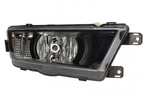 Proiector ceata Dreapta (H8/LED, cu lumini de zi; negru) potrivit SKODA RAPID 05.15-12.18