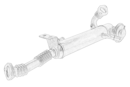 Radiator recirculare gaze esapament potrivit IVECO DAILY IV; FIAT DUCATO 2.3D/3.0CNG/3.0D 12.01-